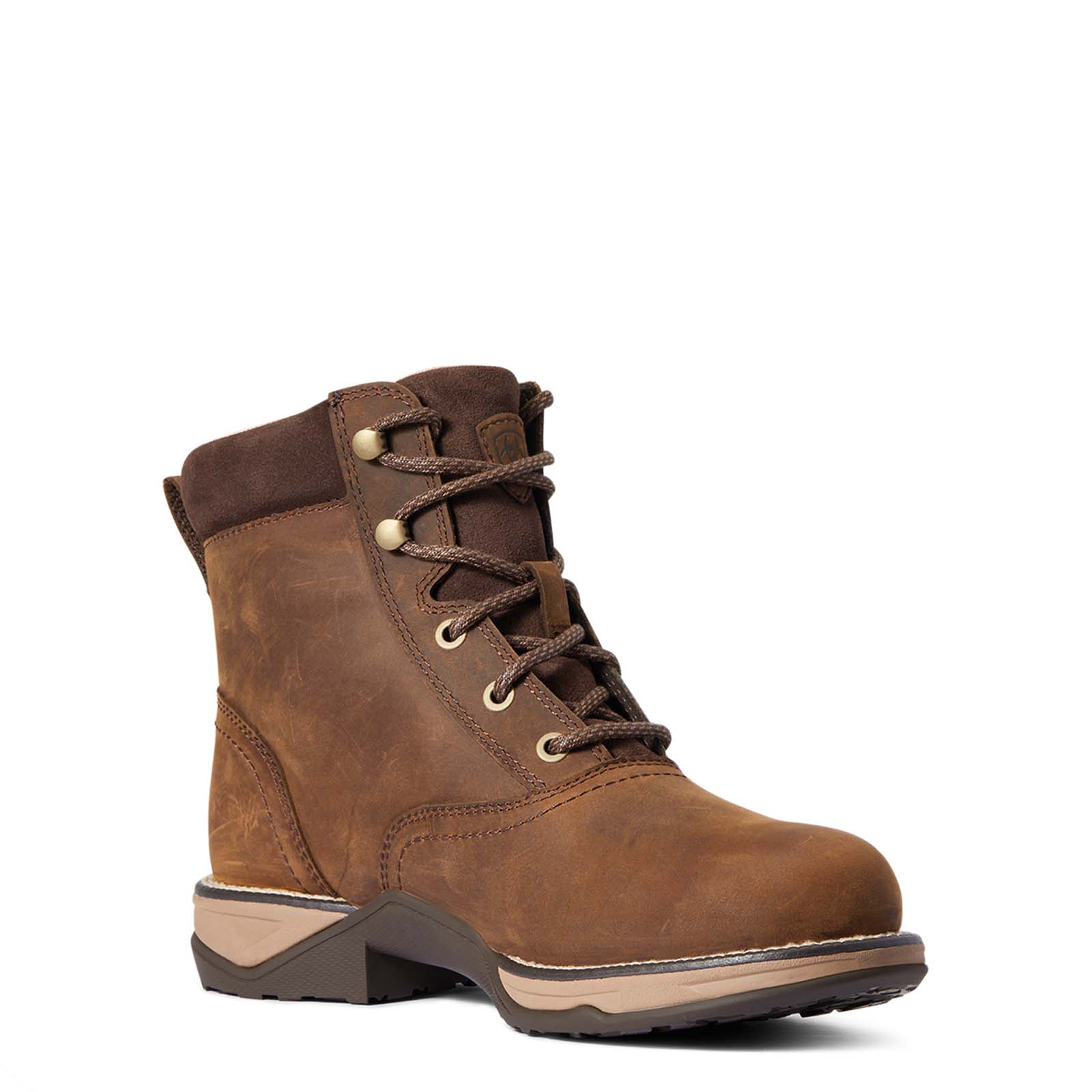 Ariat Anthem H2O Botas impermeables para mujer con cordones y punta redonda