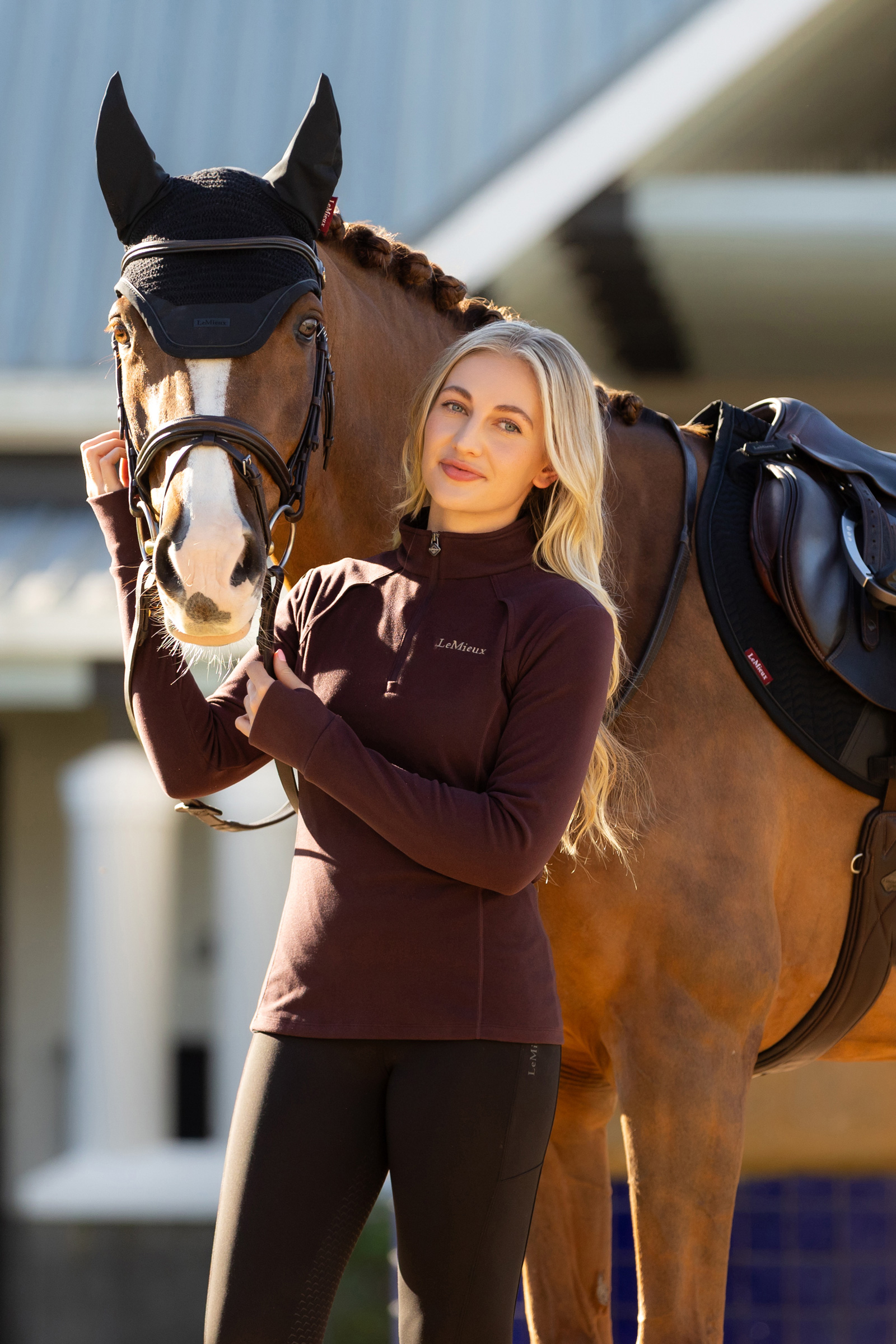 LeMieux Frances forro polar mujer con cremallera corta