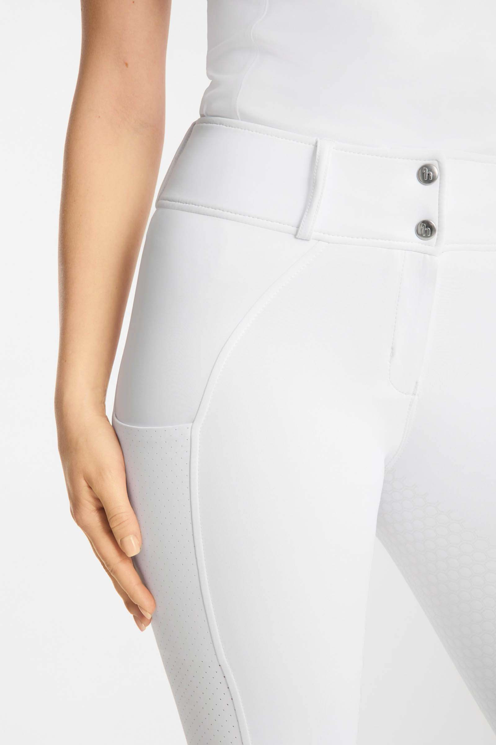 Horze Matilda pantalones de equitaci&oacute;n mujer full grip perforados