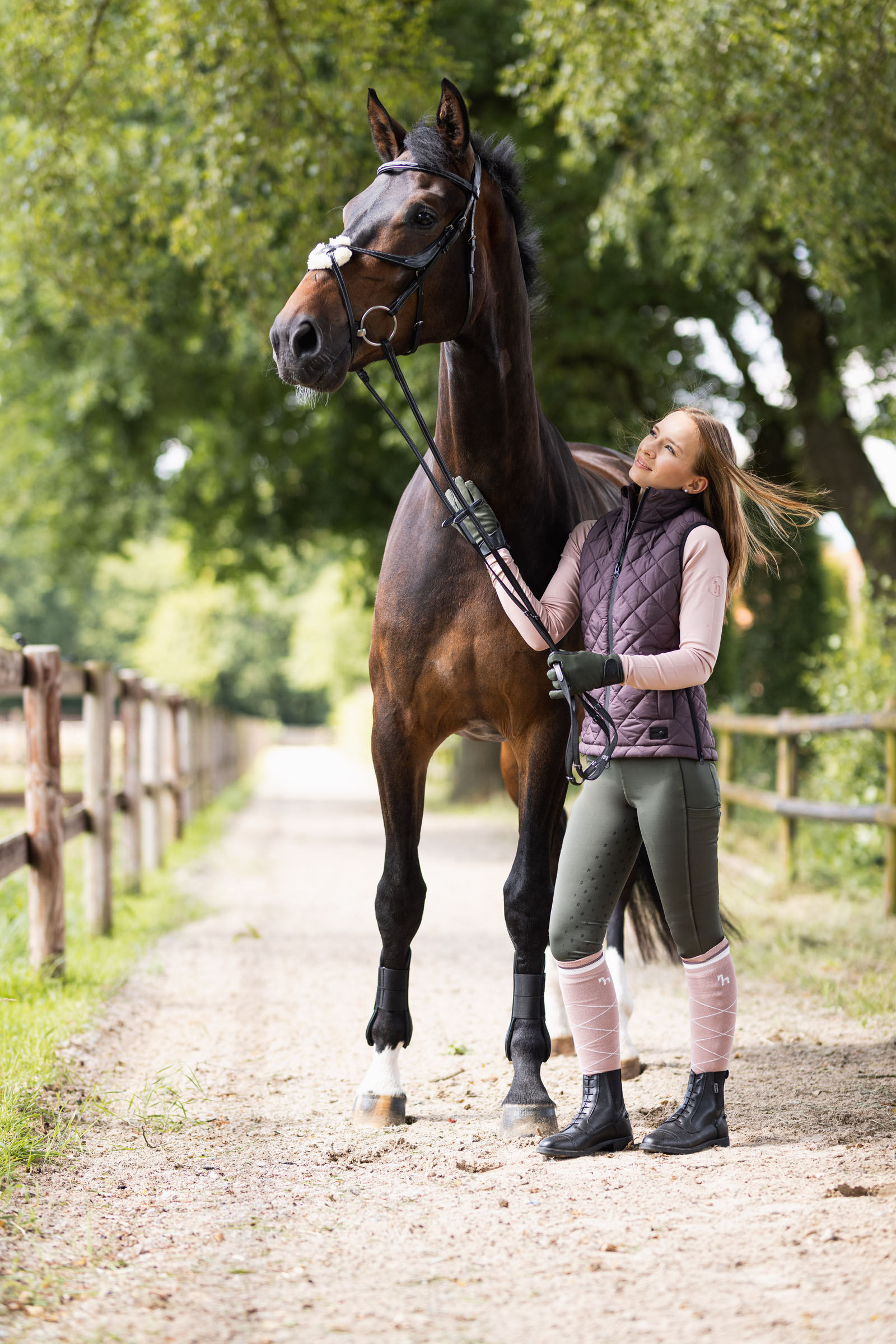 Mallas de Equitaci&oacute;n con Cintura Alta para Mujer Horze Young Rider AYA