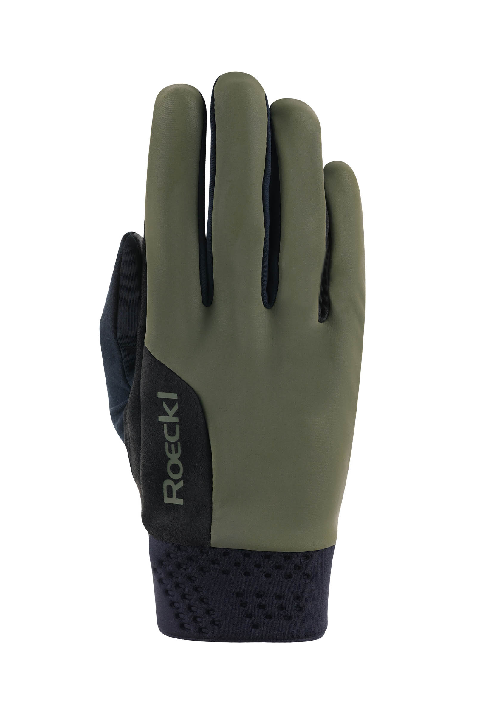 Olive Reflective Roeckl Wolfach guantes de equitaci&oacute;n de invierno