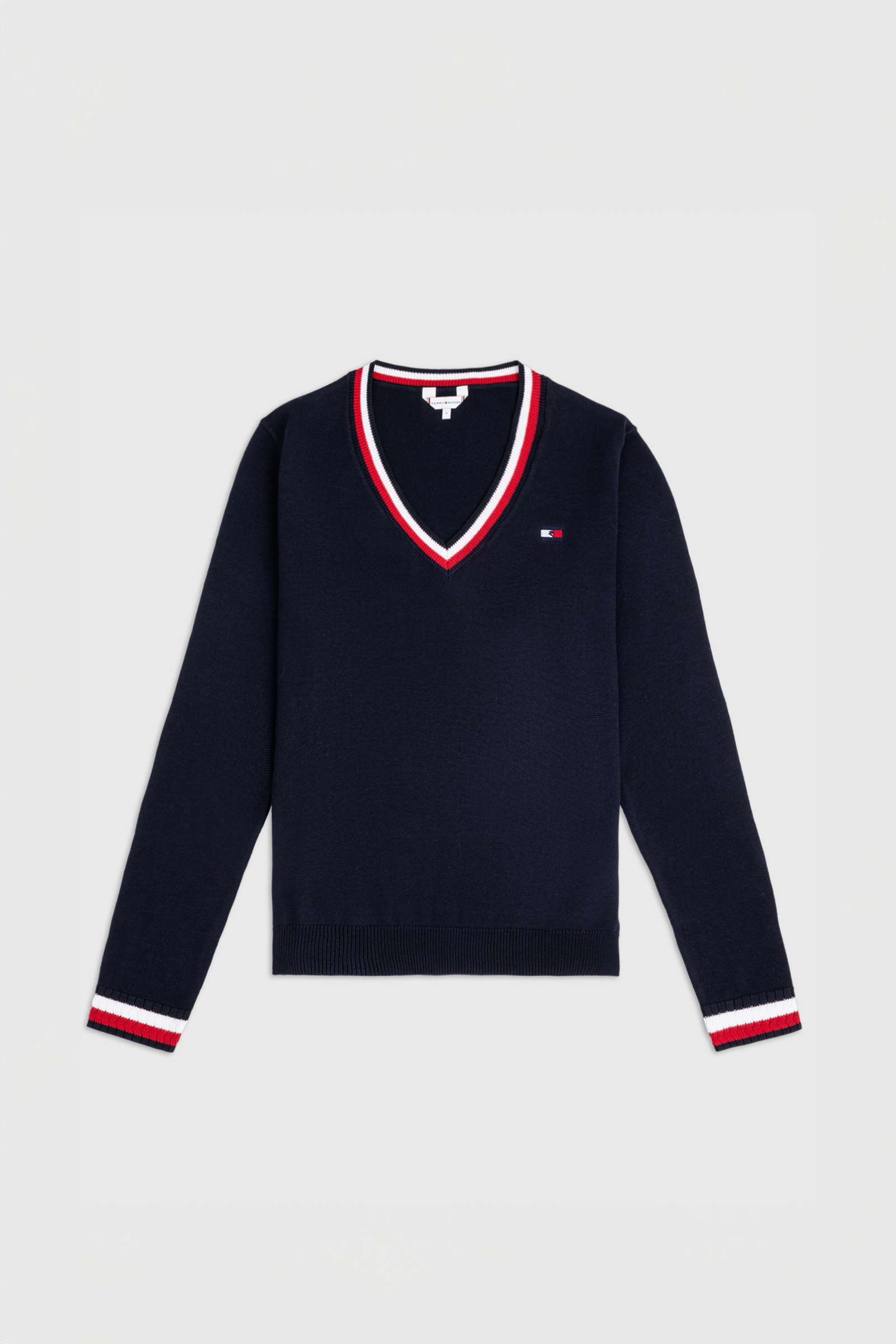 Tommy Hilfiger Equestrian Indiana su&eacute;ter con cuello en V para mujer