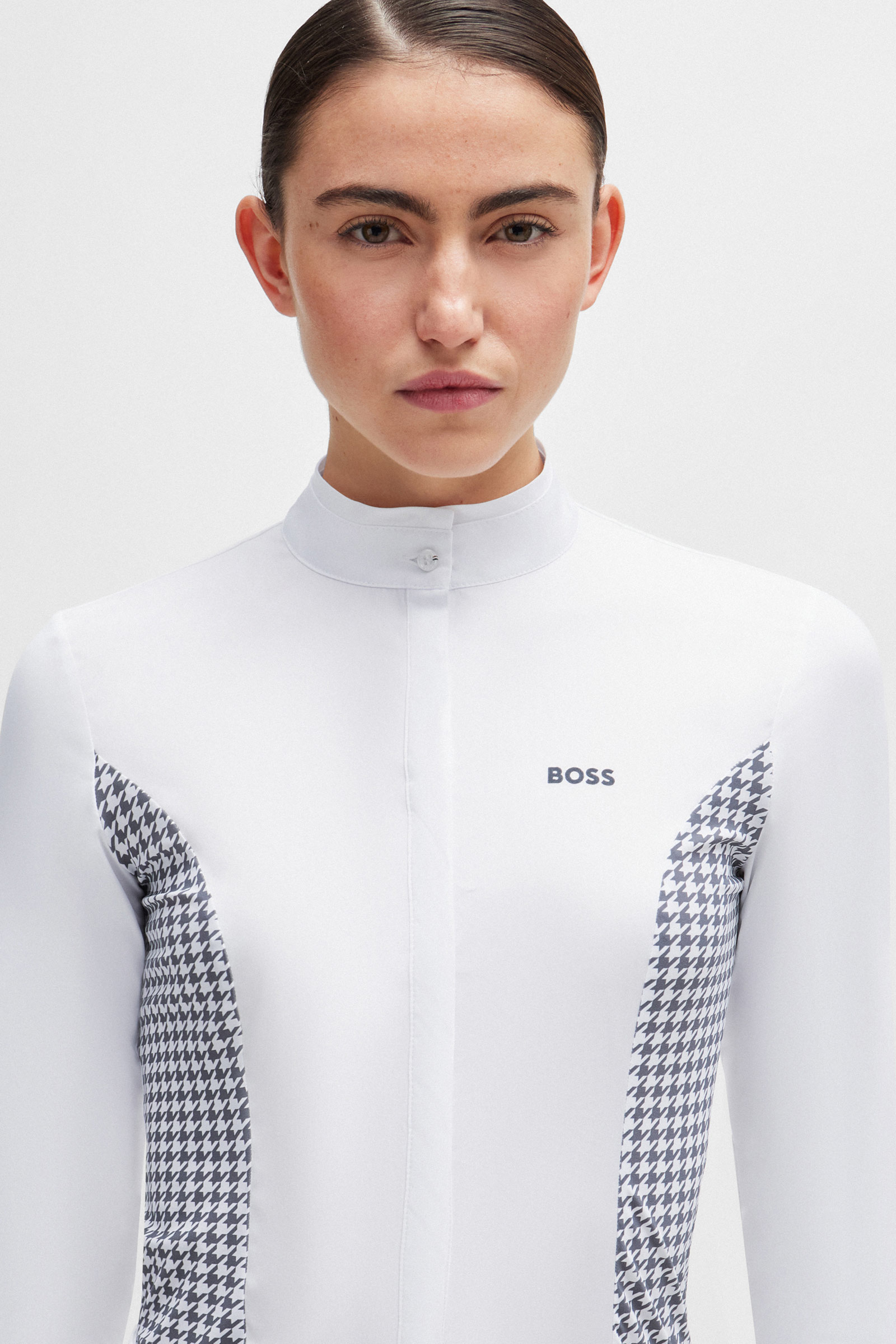 Blusa de exhibici&oacute;n Boss Emma Houndstooth
